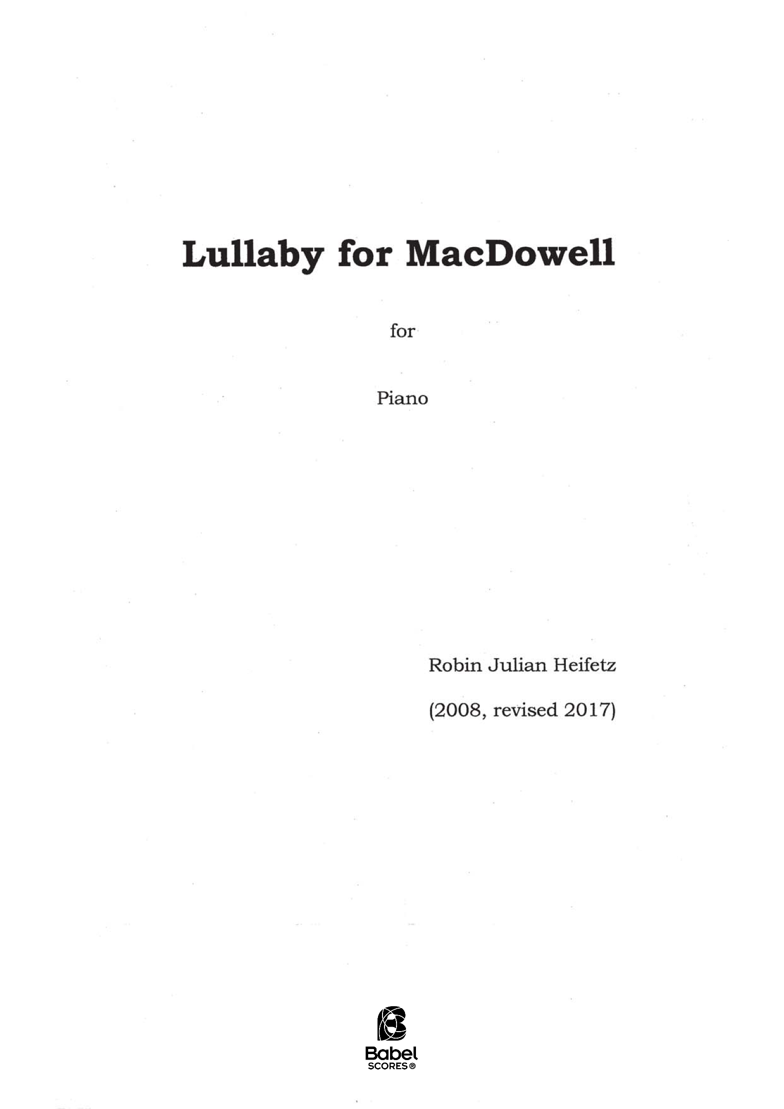 Lullaby for MacDowell A4 z 2 191 1 341